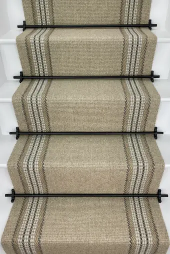 Jesmond Nature - Hessian stair runner by Off The Loom