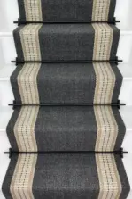Jesmond Nature - Asphalt stair runner by Off The Loom
