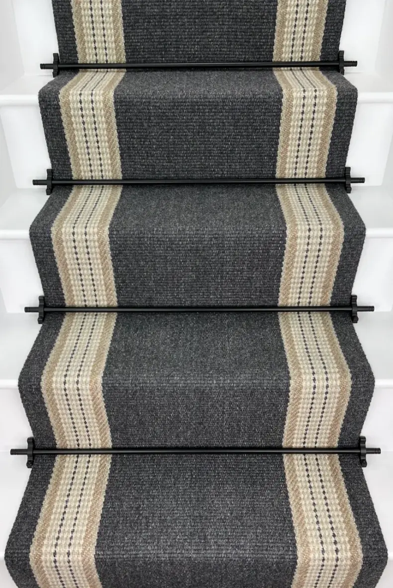 Jesmond Nature - Asphalt stair runner by Off The Loom