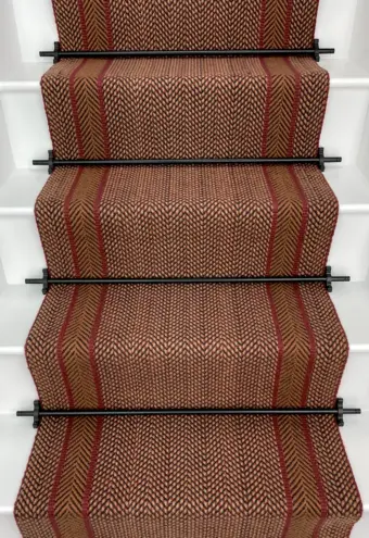 Hebburn - Merlot stair runner by Off The Loom