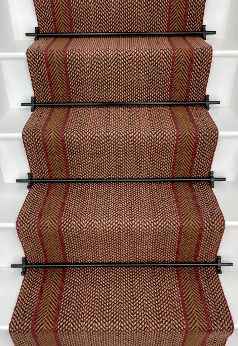 Hebburn - Merlot stair runner by Off The Loom