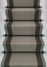 Ashington - Squirrel Taupe stair runner by Off The Loom