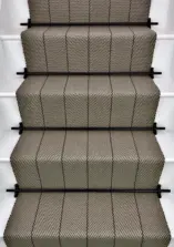 Hadston - Smokey Taupe stair runner by Off The Loom