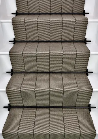 Hadston - Smokey Taupe stair runner by Off The Loom