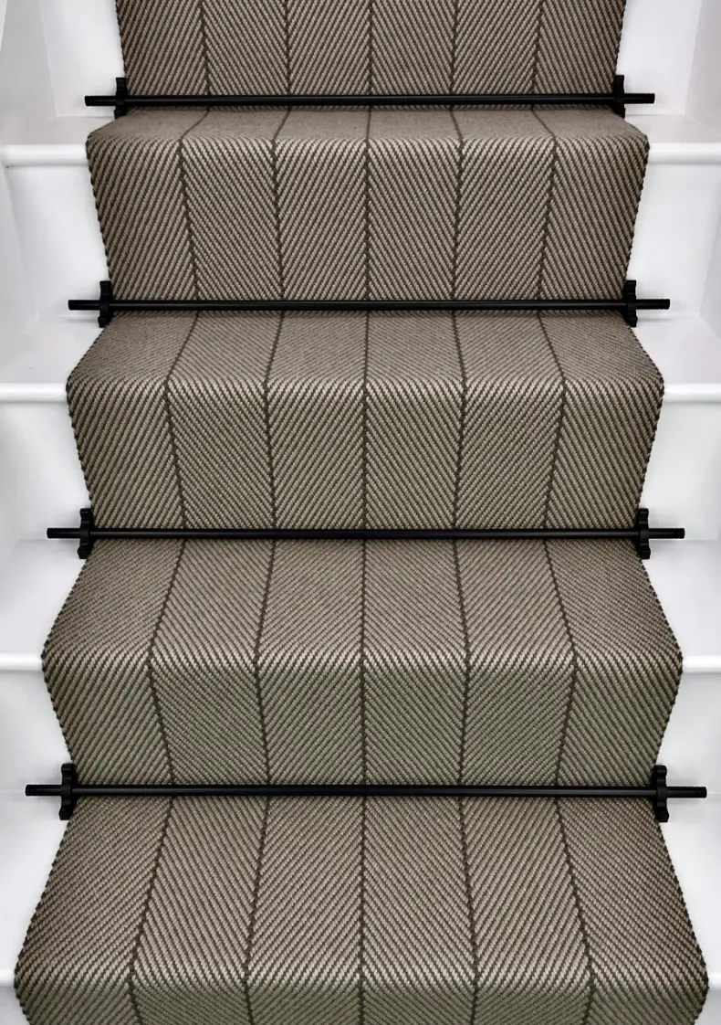 Hadston - Smokey Taupe stair runner by Off The Loom
