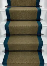 Ingram - Dark Teal stair runner by Off The Loom