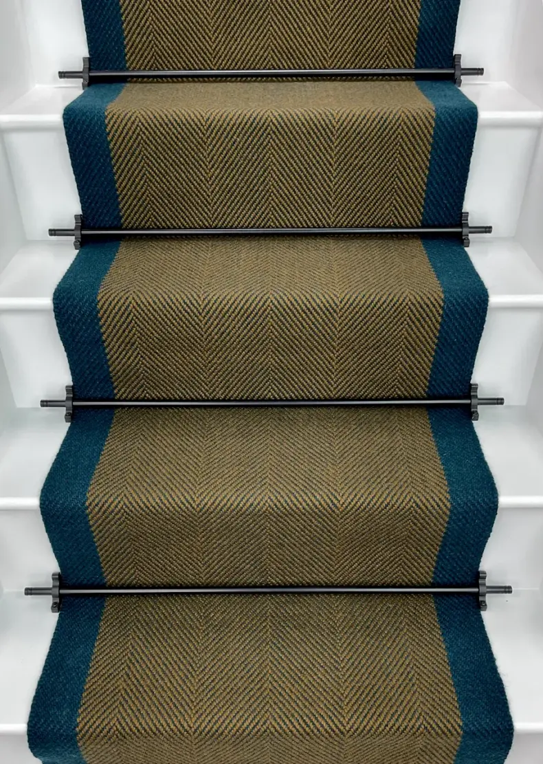 Ingram - Dark Teal stair runner by Off The Loom