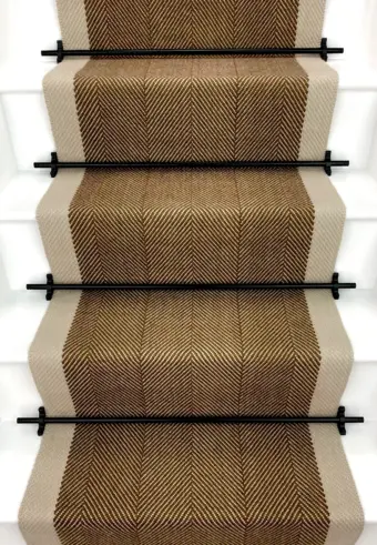 Ingram - Bronze stair runner by Off The Loom