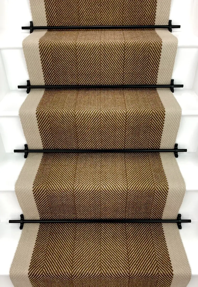 Ingram - Bronze stair runner by Off The Loom