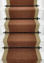 Ingram - Rust stair runner by Off The Loom