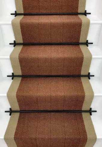 Ingram - Rust stair runner by Off The Loom
