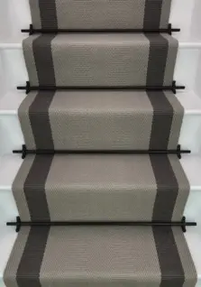 Ashington - Squirrel Taupe stair runner by Off The Loom