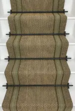 Hebburn - Olive stair runner by Off The Loom