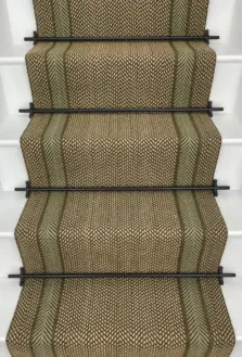 Hebburn - Olive stair runner by Off The Loom