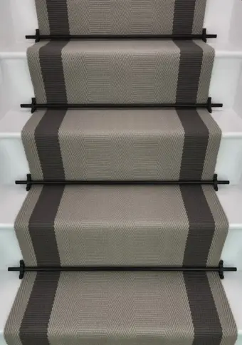 Ashington - Squirrel Taupe stair runner by Off The Loom