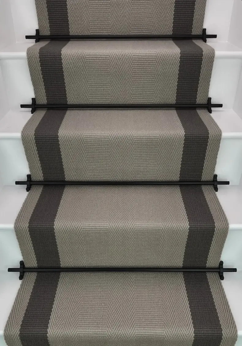 Ashington - Squirrel Taupe stair runner by Off The Loom