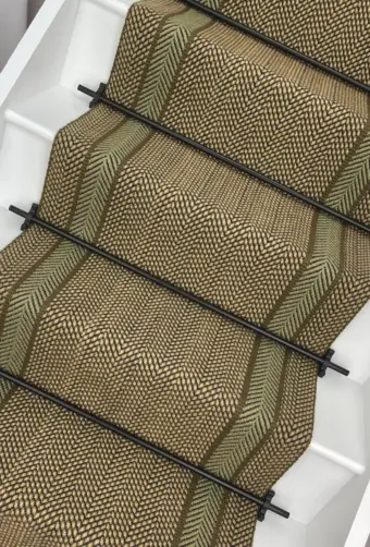 Hebburn - Olive stair runner by Off The Loom