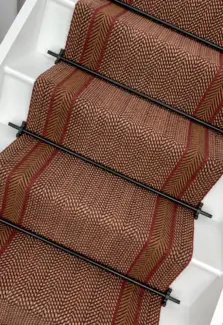 Hebburn - Merlot stair runner by Off The Loom